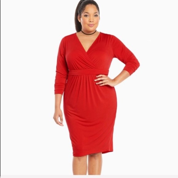torrid Dresses & Skirts - Torrid lipstick red bodycon dress 2X plus size